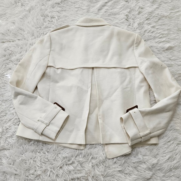 NWT Ann Taylor Women's Cream Double Button Collared Jacket. Size 4P - Picture 6 of 13